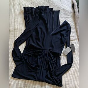 Vera Wang dark blue Long Sleeve Dress